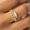 conjunto de anillo de 3 piezas