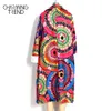 Women Coat Flower Printed Long Sleeve Winter Jacket Ladies Woolen Outwear Vintage Casual Chic Ethnic Style Female Coat 201112