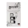 noosy 4-in-1-Nano-SIM-Karte auf Micro-Nano-Micro-auf-Mini-SIM-Adapter für Smartphone-Handy-SIM-Kartenadapter