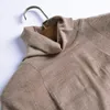 Maglioni e pullover elastici morbidi in lana Dolcevita manica corta Primavera Autunno Donna Maglione in cashmere Maglioni femminili di marca 201030