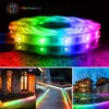 5050 RGB WiFi Controlador de Música RGB LED luz de tira 5m 10m 30led / m impermeável néon flexível fita fita fita kit de luz