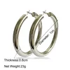 Women Circular Tube Hoop Earrings 18K Real Gold Plated Elegant Larger Size Fashion Costume Jewelry Trendy Big Earrings8028619