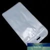 8.5*16cm 400Pcs/ Lot White / Clear Self Seal Zipper Plastic Storage Bags With Hang Hole 3.34"x6.29"