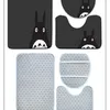 3/4 Pièces Totoro Douche Rideaux Ensembles Anime Cartoon Tapis Toilette 3D Imprimer Imprimer Tapis de salle de bain Le film Film Film Kids Rideau 201127