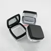 high qualtity10G Refillable Portable Empty Square PS powder cosmetics Containers Jars with mirror 12pcs