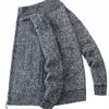 Cardigan Men Sweater Autumn Winter Men Fleece Sweater Jackets Men Zipper Knitted Coat Casual Knitwear Warm Sweatercoat Male 211221
