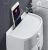 Waterdichte wand gemonteerd weefselpapierbox Moderne toiletrol houders handdoek voor badkamer plastic hoogwaardige organisatie rack T200425