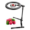 10'' Tabletop Ring Light Bendable For Phone Selfie Ring Light With Stand For Remote Webcam Youtube Vlog Live Streaming
