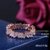 Nowa moda Cubic Cyrkon Obrączka Ślubna Nieregularna Biały CZ Palec Fit 6 # do 10 # dla kobiet Diamond Rings Jewelry