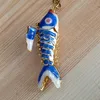 5pcs 4cm 6cm Cute Enamel Luck Koi Fish Charms for Jewelry Making Pendants Vivid Swing Carp DIY Necklace Bracelet Earrings