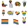 Pins, broscher Pride Brosch Pin Set Animal Love Heart Multicolor Women Man Gay Girls Lesbiska Smycken Vänner Gåvor Accessorie1