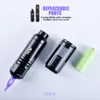 Noir Wireless Rotary Tattoo Pen Machine RCA Cord with Replaceable Batteries WQP-035