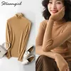 Turtleneck vrouwen wintertrui casual solide elsticity pullover gebreide vrouw truien zwarte coltrui trui jumper 201204