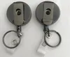 Office Supplier Metal Black Retractable Pull Key Ring Chain Reel ID Lanyard Name Tag Card Badge Holder Reel Recoil Belt Clip SN6190