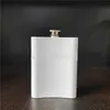8oz White Hip Flask Stainless Steel Sublimation Blank Pot DIY Pocket Mini Outdoor Camping Wine Bottles Drinkware 12 5bw G2