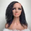 4b 4C Mongolian Afro Kinky Curly U-Part Wig Human Wigs Wig barato U Wig para mulheres negras com parte média/esquerda/direita