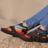 Stövlar Cowgirl Synthetiskt läder Moccasins Soft Sole Fransed Retro Flat Kvinnor Ankelskor J551