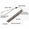 Mini Pocket Tactical Flashlight Torch LED Medical Handy Pen XML USB Rechargeable Light Stainless Steel Clip