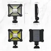 Solar LED Light Outdoor Solar Wall Lamp Fjärrkontroll Vattentät Motion Sensor 3 Mode Street Garden Garage Door Pathway