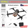 新しい V3 プロミニドローン 4 18K プロフェッショナル HD デュアルカメラ FPV 障害物回避ドローン RC Quadcopter ヘリコプターのおもちゃ子供のため