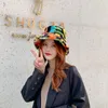 New Rainbow Faux Fur Bucket Hat For Women Girl Soft Warm Fishing Cap Fisherman Gorros Outdoor Travel Cap Winter Lady Gifts282h
