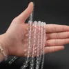 4 6 8 10 12 mm klare Transparenz Glasperlen runde lose Abstandsperlen für Schmuckherstellung Erkenntnisse DIY Armband Großhandel H jllgic