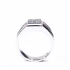 Bagues de cluster Tianyu Gems Homme 925 Argent Mariage Moissanite Diamants 18k Or Blanc Plaqué Hommes Finger Band Bijoux Pierres Précieuses Cadeau