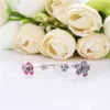 Factory wholesale 100% 925 Sterling Ring Silver Double Finger Peach Blossom Flowers Fit Jewelry Engagement Wedding Lovers Fashion Ring