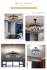 Zwart licht kristal kroonluchter lampen woonkamer slaapkamer decoratie ronde eettafel lamp rechthoek keuken binnenverlichting