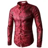 High Quality Mens Long Sleeve Shirt Red Gold Purple Blue 2022 Dress Men Fashion Casual Shirts1