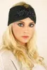 DHL gratuit diamant tricoté Crochet bandeaux femmes Sports d'hiver bandeau Turban bandeau cache-oreilles casquette bandeaux pour la fête