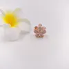 Aucune couleur ne s'estompe en or rose massif marguerite éblouissante clair CZ Pandora charmes pour bracelets bricolage fabrication de bijoux perles en vrac bijoux en argent en gros 781480CZ