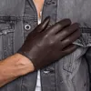 Men039s Glants en cuir authentique mince Gants masculins Hesteptable Soft Fashion Classic Goatskin Automne Décour tactile non doublé GLANT5072032