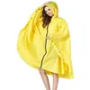 YUDING 1 PC Six couleurs unies bonne qualité adulte imperméable hommes manteau de pluie à capuche cape femmes trench imperméable poncho avec sac à main 201110