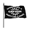 Arbeta som en kaptenfest som en Pirate USA -flaggor Banners 3039 x 5039ft 100d Polyester livlig färg med två mässing GROMMETS4902172
