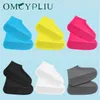 Chaussures Silicone Outdoor Non-Slip imperméable Couvre-eau Portable Bottes de pluie Femmes Rain imperméable Couvre-chaussures Hommes adolescents anti-sable Q1216