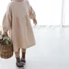 Double Gauze Mode Enfants Robes Princesse Automne Printemps Enfants Vêtements Tenues Coton Organique Casual Belle Bébé Filles Robe 211231
