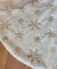 90cm Christmas Tree Skirt 36 Inch Plush Sequin Jacquard Cashmere Snow Flake Xmas Holiday Decoration Ornament HH9-3654