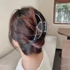Kadın Mektup P Metal Büyük Yengeç Saç Klipleri Kızlar Geometrik Üçgen Metal Hollow Kafa Çapraz Saç Pençe Saç Aksesuarları Banyo Klipsi