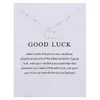 New Fashion Charm Pendant Make A Wish Card Collane Pearl Elephant Sun Butterfly Collane per regalo di gioielli per ragazze da donna