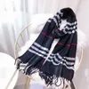 Écharpe en cachemire pour femme, écharpe en laine de marque classique, à carreaux, à la mode, 8 couleurs disponibles, dernière vente, hiver, 9694758