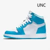 uomo donna Jumpman 1 University Blue Scarpe da basket 1s High Dark Mocha Electro Orange UNC Light Smoke Grey Hyper Chicago ha allevato scarpe da ginnastica con punta reale