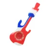 107mm Mini guitar shape pipes silicone pipe smoking pipe with glass bowl