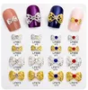 NAR003 1PC Mini Big Size Bow-vormige nagels Steentjes Kleurrijke Crystal Nail Accessoires DIY Nail Art Decoraties