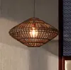 Sydöstra rotting hängande lampor Thailand vinstocken lyser fixtur hängande lampa te hus restaurang hem inomhus belysning