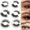 1Pair 3D Faux Mink Hair Falso Eyelashes Criss-Cross Wispy Eye Eye Lashes Extensão Natural Long Light Eyelashes Maquiagem Ferramentas