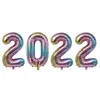 2022 Number Foil Balloons Festives Decor 32inch Rose Gold Digit Air Balloon Christmas Decoration Happy New Year 4pcs