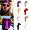 Hombres de moda Satén Durags Pañuelo Turbante Pelucas Sombrero de pirata Hombres Sedoso Durag Headwear Diadema