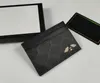 2022 Fashion Nouveau design européen portefeuille en cuir masculin porte-cartes sacs imprimé abeille Tiger Snake Mens Small Credit Card Wallet 2705