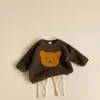 MILANCEL Winter Baby Sweats à capuche mignon ours costume garçons sweat-shirts polaire filles pull LJ201216